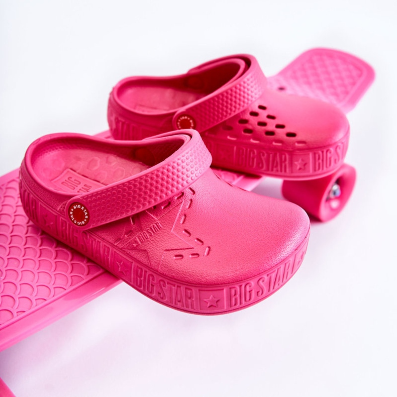 Ciabatte leggere per bambini Kroks Big Star II375006 Fucsia rosa 2