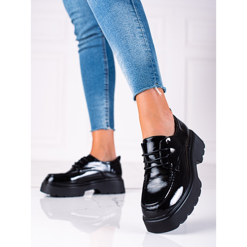 Scarpe Vinceza laccate nere nero 1