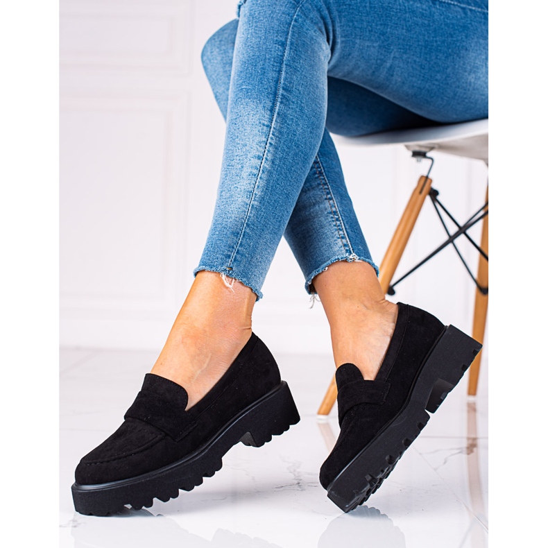 Scarpe in camoscio nero Shelovet 1