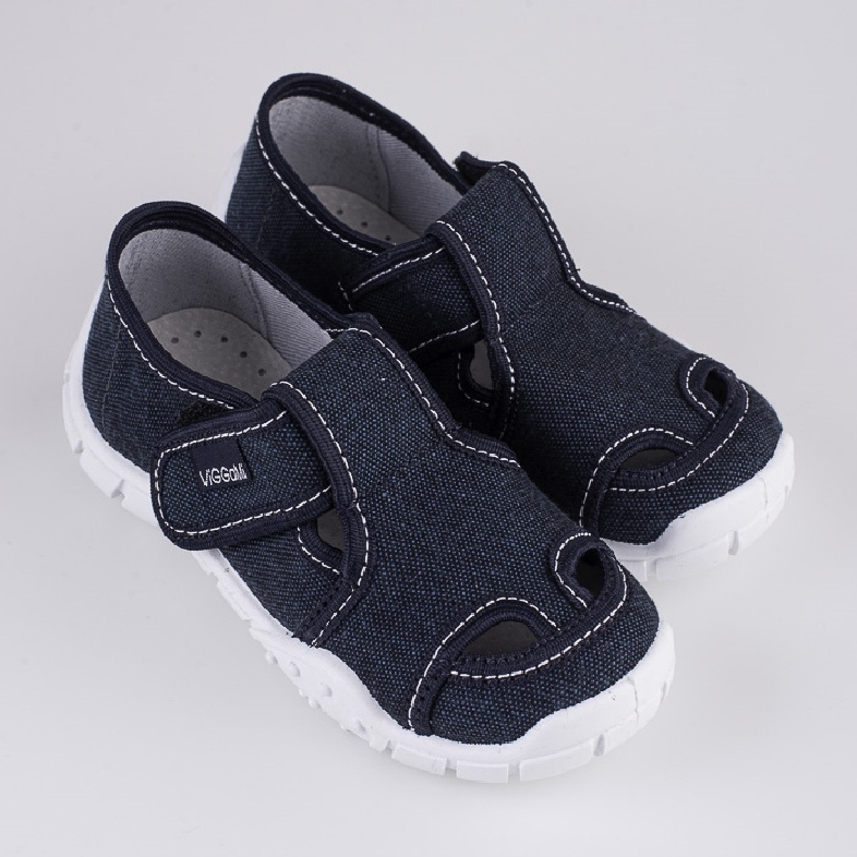 Ciabatte da ragazzo Viggami Adaś classic blu navy 1