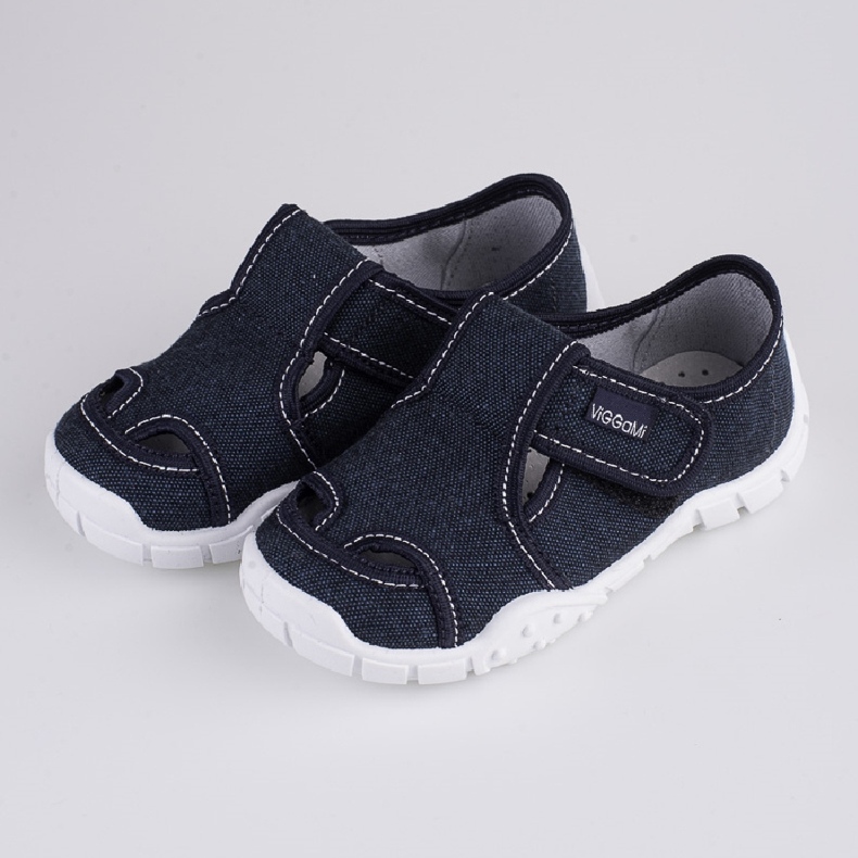 Ciabatte da ragazzo Viggami Adaś classic blu navy 2