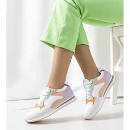 Sneakers da donna Kindler bianche e viola bianca rosa 1