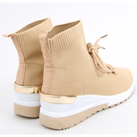 Scarpe da ginnastica Katrin Kaki con calzino beige 2
