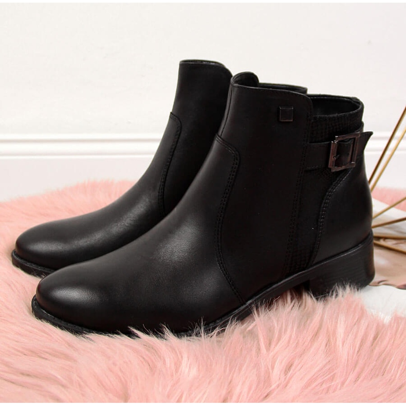 Stivaletti da donna in pelle Dolce Pietro 0892 nero 2