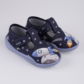 Ciabatte da bambino con stampa Viggami Pawełek blu 1