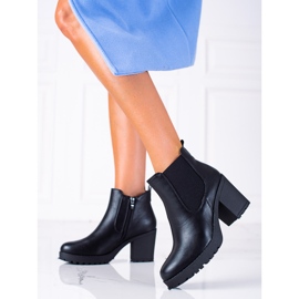 SHELOVET Classici stivali Jodhpur neri sul palo nero 1