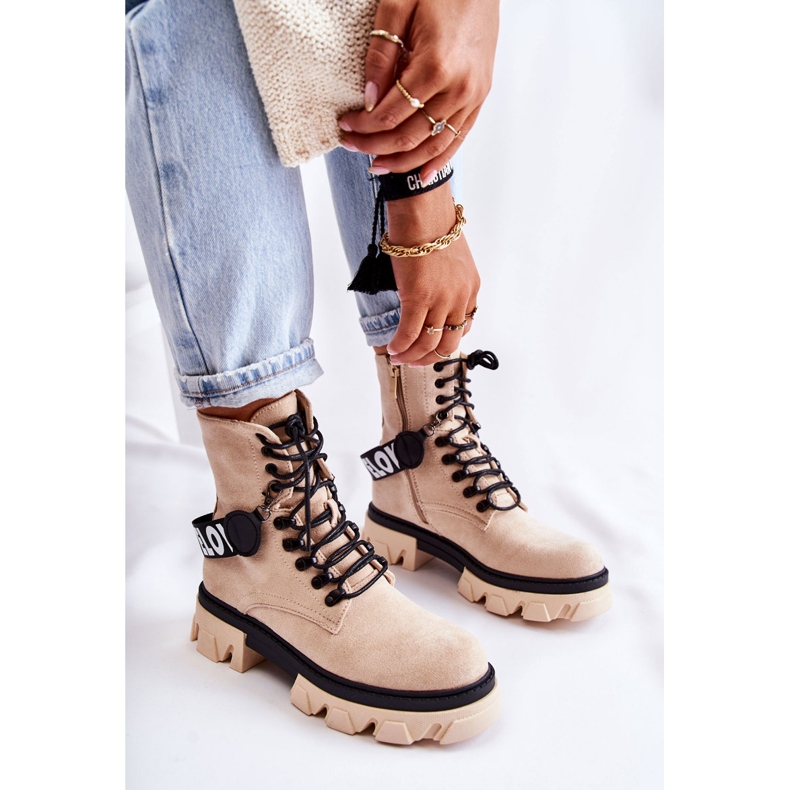PS1 Stivali Alti In Pelle Scamosciata Con Riscaldamento Danity Beige marrone 2