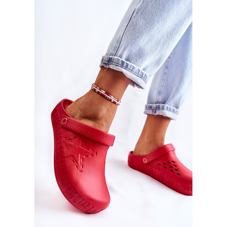 Ciabatte leggere da donna Kroks Big Star II275004 rosse rosso 2