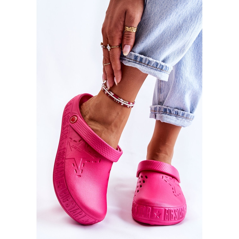 Ciabatte leggere da donna Kroks Big Star II275007 Fucsia rosa 1