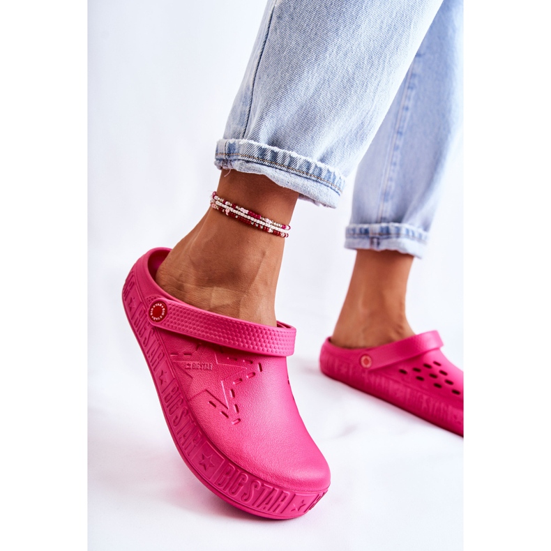 Ciabatte leggere da donna Kroks Big Star II275007 Fucsia rosa 2