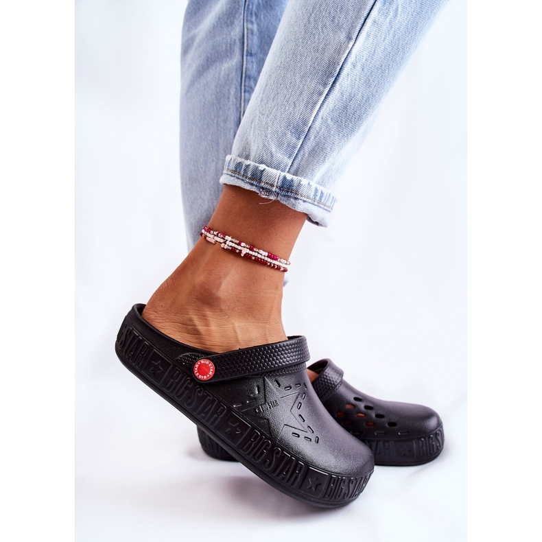 Pantofole leggere da donna Kroks Big Star II275001 nere nero 1