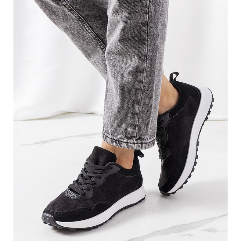 Sneakers nere da donna Buoro nero 1
