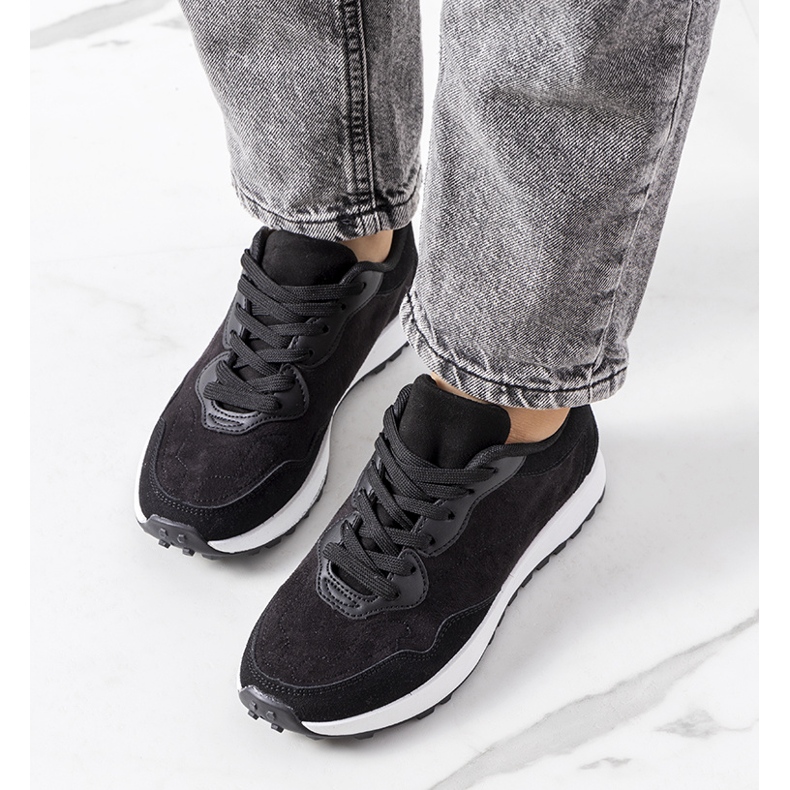 Sneakers nere da donna Buoro nero 2