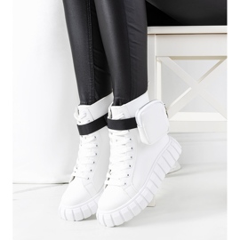 Sneakers bianche sulla piattaforma Haver bianca 2