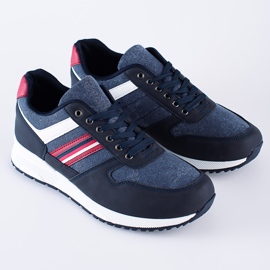 Comode scarpe sportive da uomo Shelovet blu navy 2