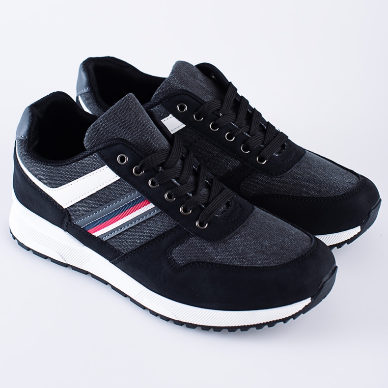 Comode scarpe sportive da uomo Shelovet nere nero 1