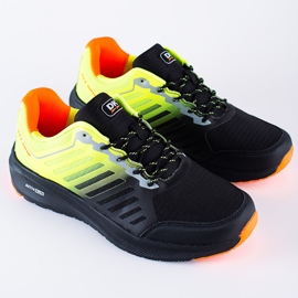 Scarpe sportive da uomo nere DK nero giallo 1