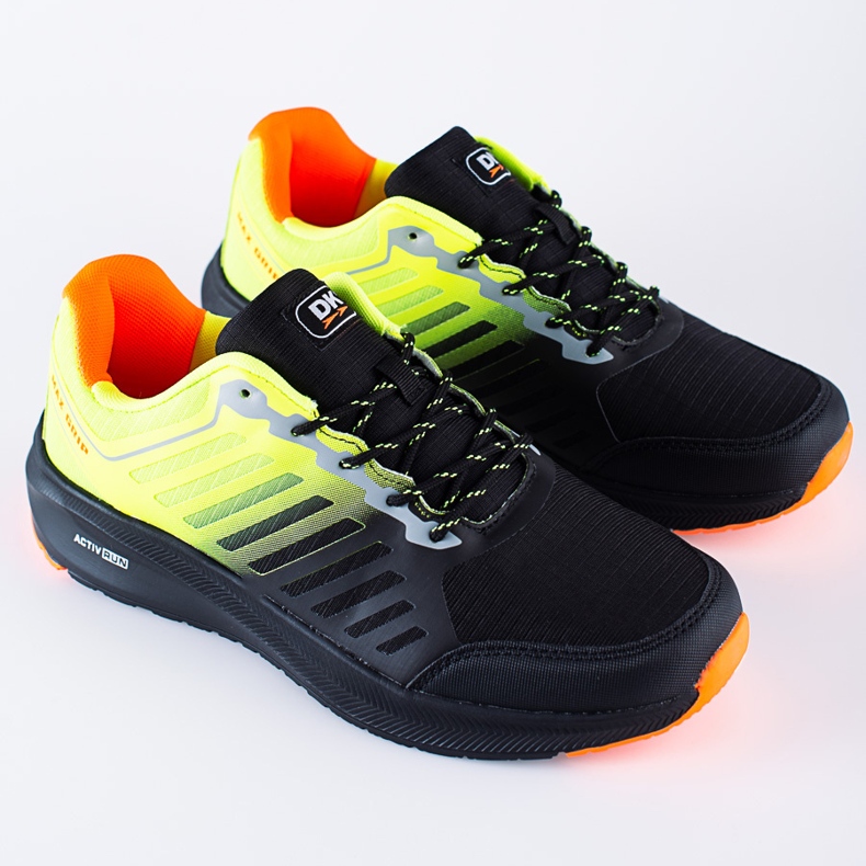 Scarpe sportive da uomo nere DK nero giallo 1