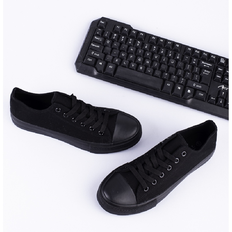 Vico Sneakers nere da uomo nero 1