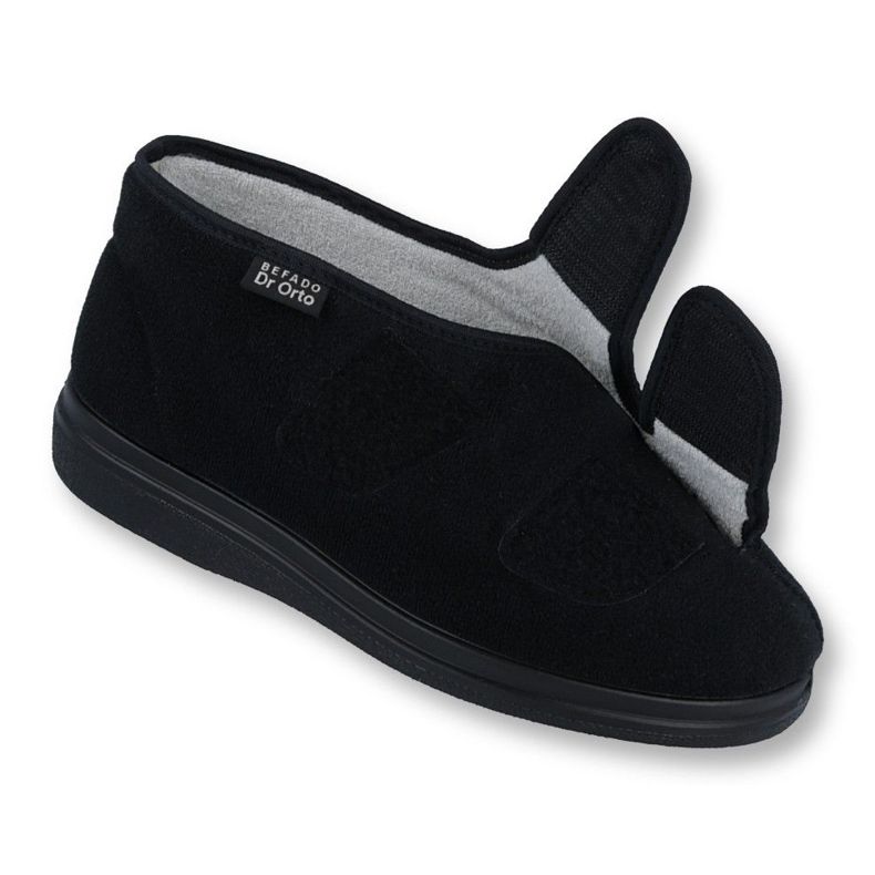 Dr. orto befado maschile scarpe in velcro pu 986m003 nero 1