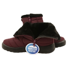 Evento Stivali da neve femminile Borgogna resistente all'acqua rosso 6