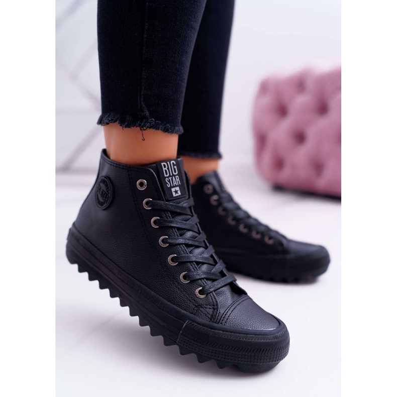 Sneakers da Donna Big Star High Warmed Nere EE274110 nero 1