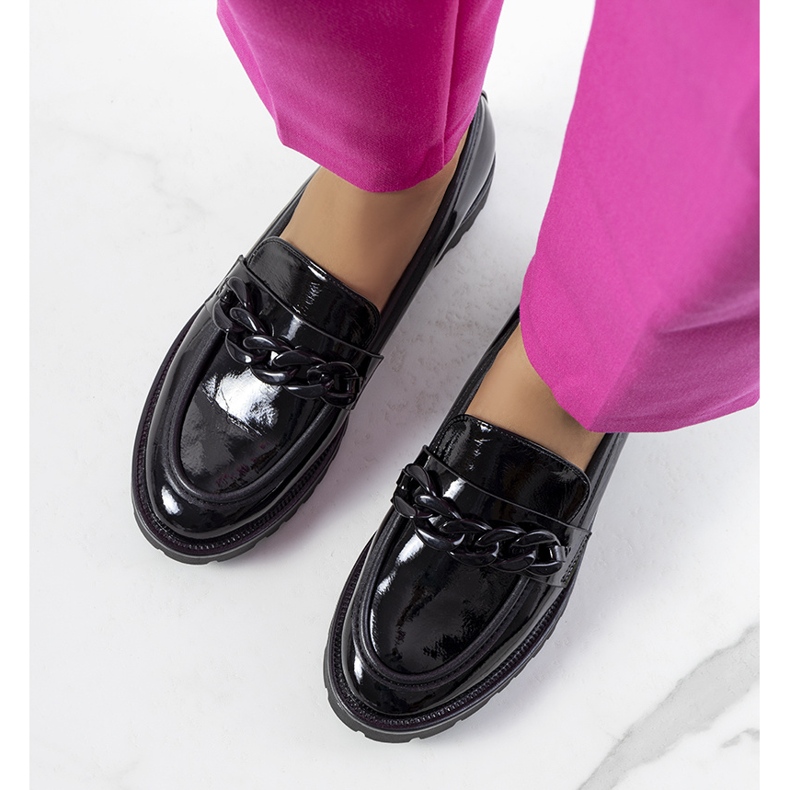 Scarpe laccate nere di Zezag nero 1