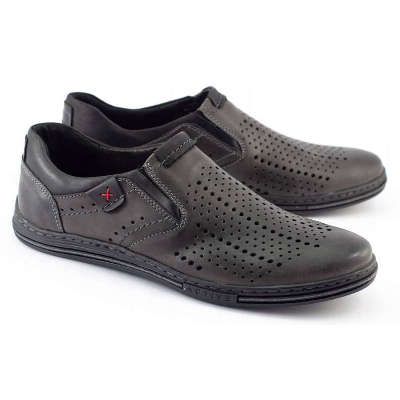 Polbut Scarpe brogue da uomo 401 Summer Grey grigio 2