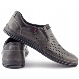 Polbut Scarpe brogue da uomo 401 Summer Grey grigio 3