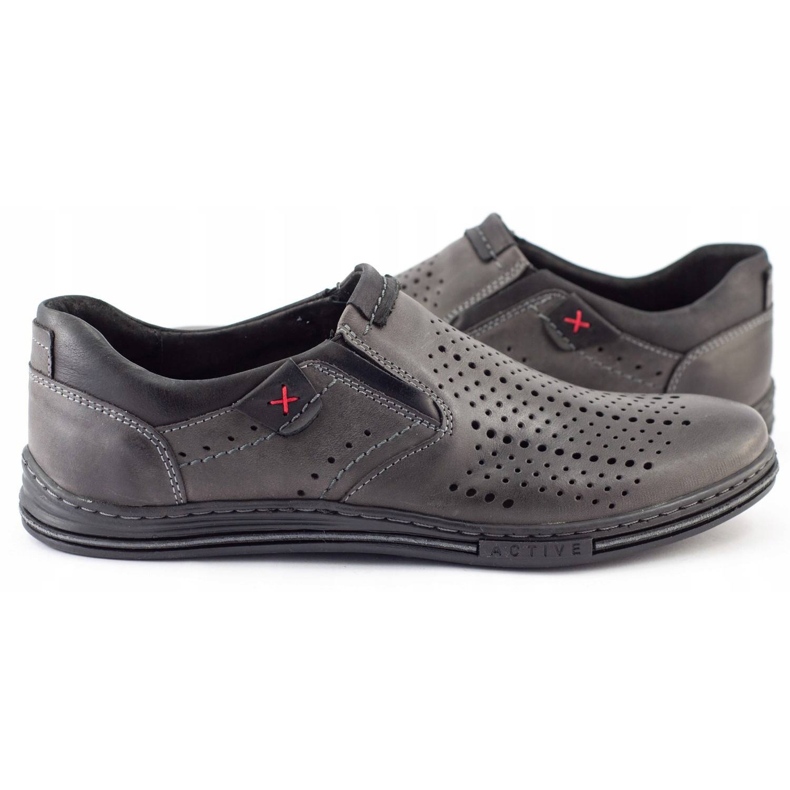 Polbut Scarpe brogue da uomo 401 Summer Grey grigio 4