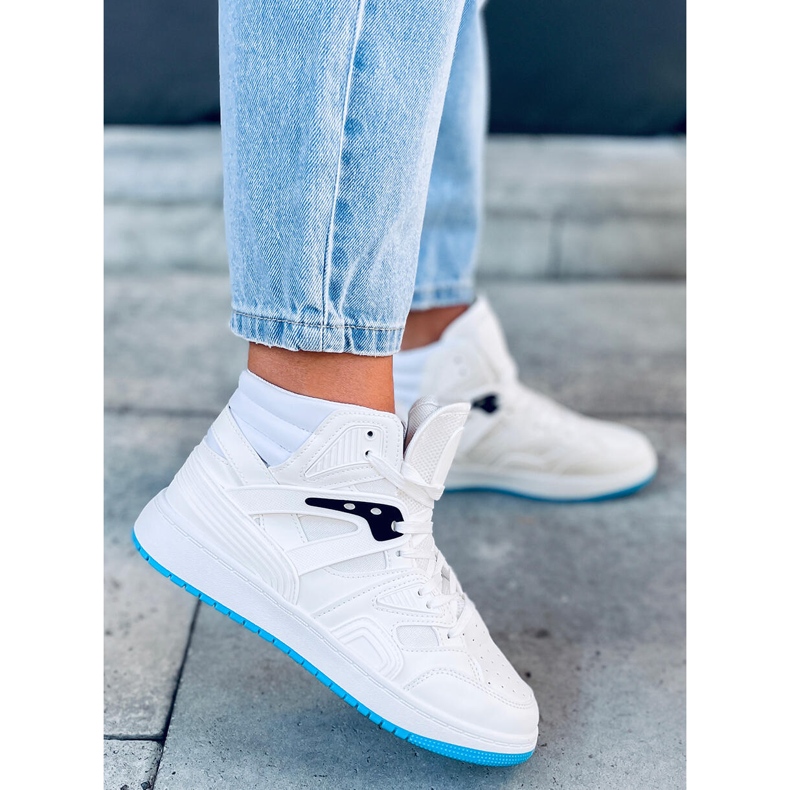 Scarpe da ginnastica alte Pall White bianca multicolore 1