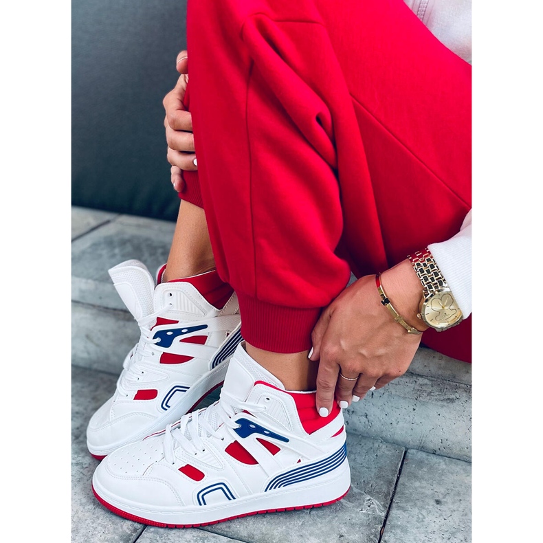 Sneakers alte Pall White Red bianca 1