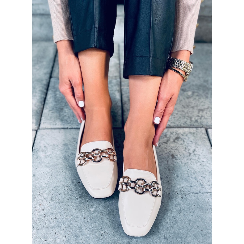 Mocassini da donna Bianca Beige 1