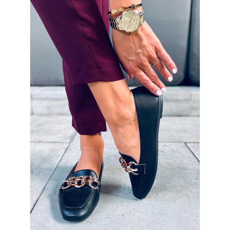 Mocassini da donna Bianca Black nero 1