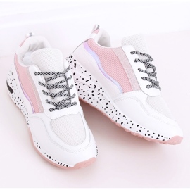 Scarpe sportive da donna Milano Pink bianca rosa 1