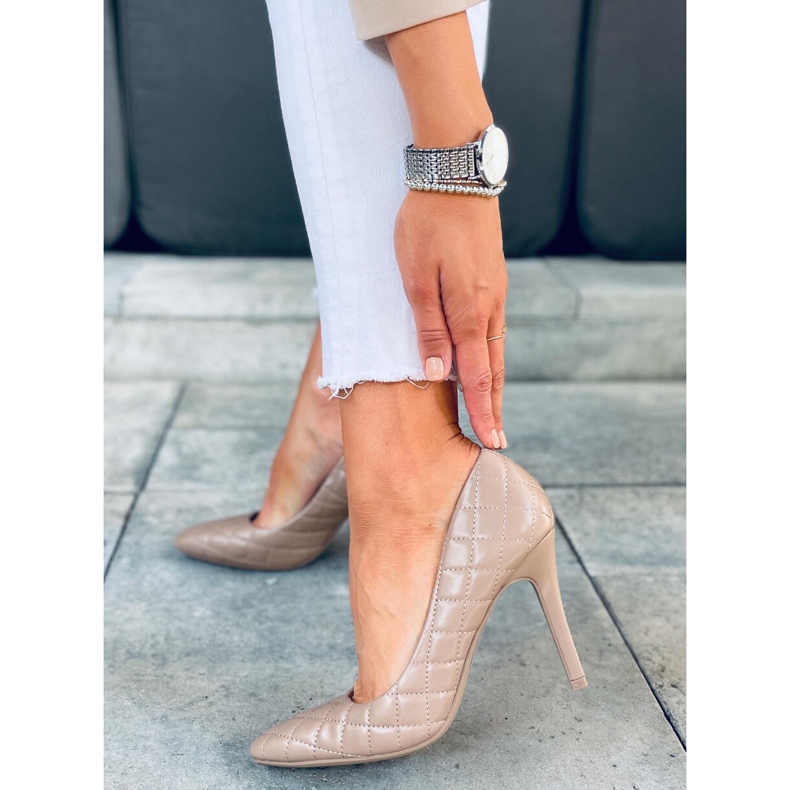 Stiletti da donna Modi Khaki trapuntati beige cachi 2