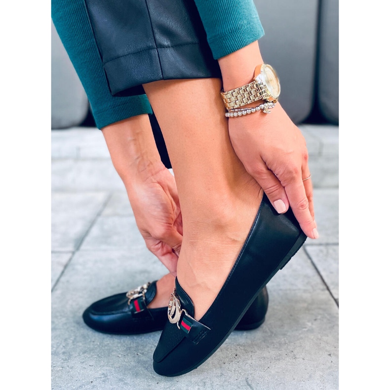 Mocassini da donna Crystal Black nero 1