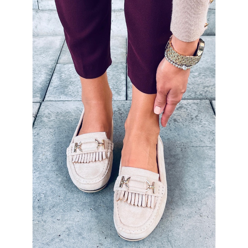 Mocassini da donna Leif Beige 1