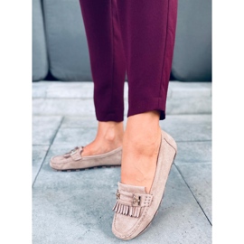 Mocassini da donna Leif Khaki beige 1