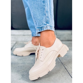 Mocassini su suola alta Unna Beige 1