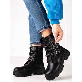 Shelovet stivali rock da donna neri nero 1