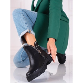Stivali neri da donna Shelovet con cerniera chiusa nero 1