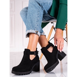 Stivali neri da donna Shelovet con fibbia decorativa nero 1