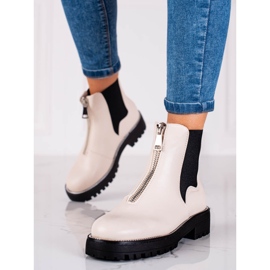 Borsette da donna beige con cerniera 1