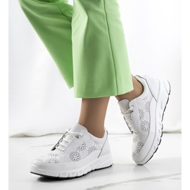 Sneakers Kaypa in pelle bianca bianco 1