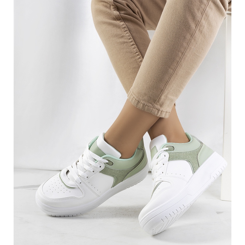 Sneakers da donna verdi Lins bianca verde 1