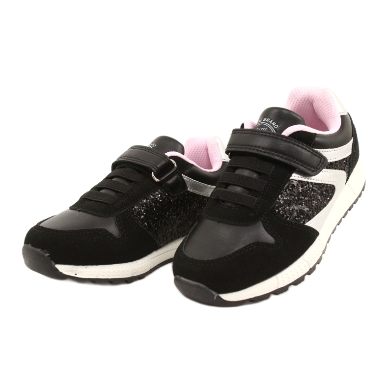 Scarpe per bambini sportivi American Club ES40 Black nero 2