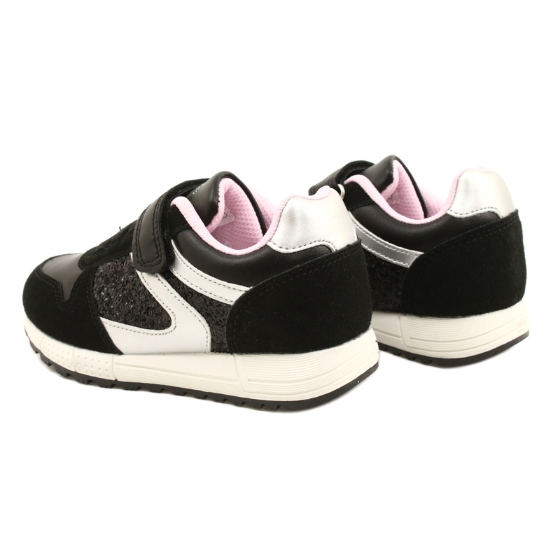 Scarpe per bambini sportivi American Club ES40 Black nero 5