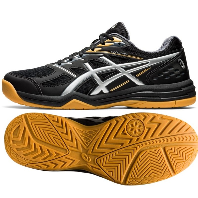 Asics Upcourt 4 1071A053-001 scarpe da pallavolo nero nero 1
