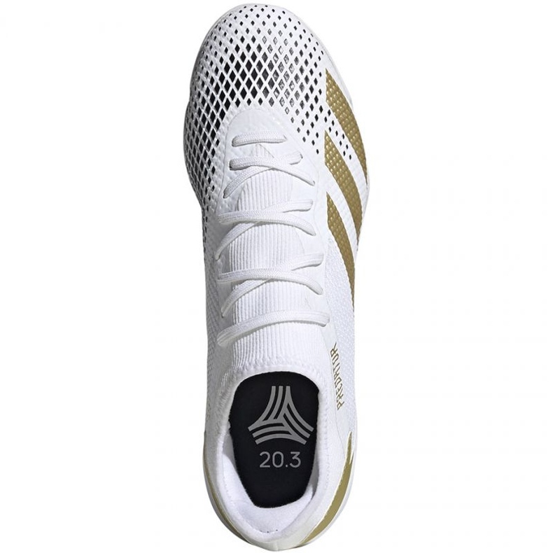 Scarpe da calcio Adidas Predator 20.3 L In M FW9192 bianco d'oro 1